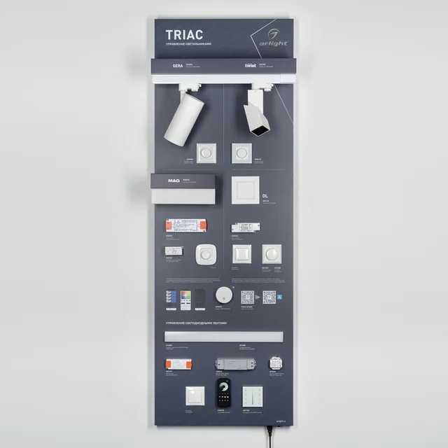 Стенд Системы Управления TRIAC 1760x600mm (DB 3мм, пленка, лого) (Arlight, -), артикул 000939(1)