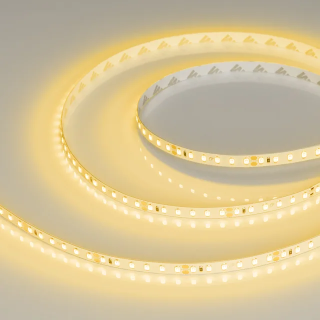 Лента RT-A120-8mm 24V Yellow (9.6 W/m, IP20, 2835, 5m) (Arlight, Открытый), артикул 008780(2)