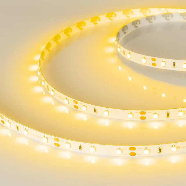 Лента RT-A60-8mm 12V Yellow (4.8 W/m, IP20, 2835, 5m) (Arlight, Открытый), артикул 010521(2)