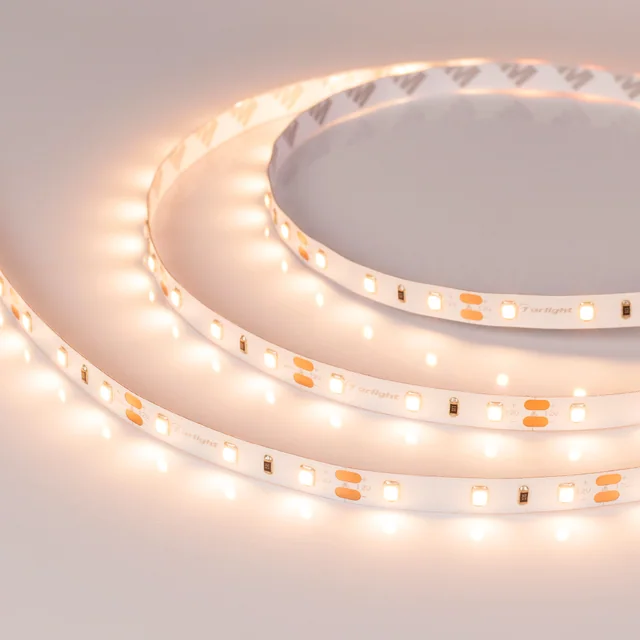 Лента RT-A60-8mm 12V Warm2700 (4.8 W/m, IP20, 2835, 5m) (Arlight, 4.8 Вт/м, IP20), артикул 010597(2)