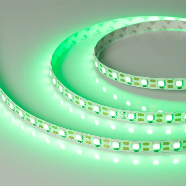 Лента RT 2-5000 12V Cx1 Green 2x (5060, 360 LED, LUX) (Arlight, 15.6 Вт/м, IP20), артикул 011710