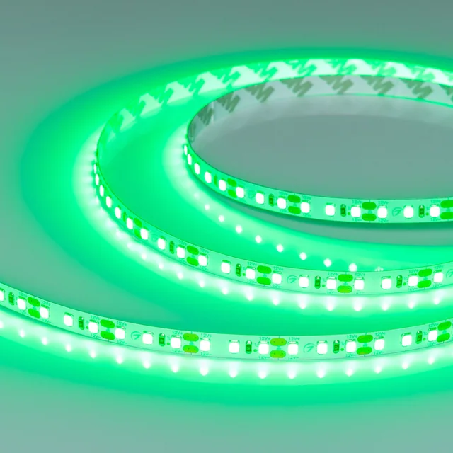 Лента RT-A120-8mm 12V Green (9.6 W/m, IP20, 2835, 5m) (Arlight, Открытый), артикул 012331(2)