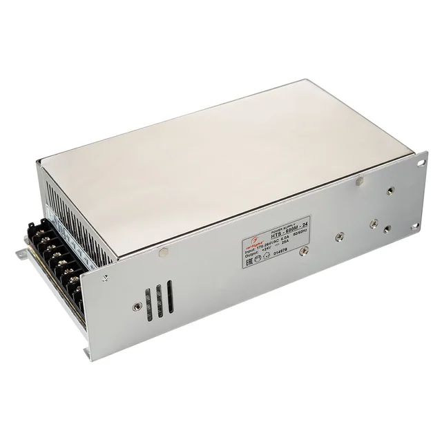 Блок питания HTS-600M-24 (24V, 25A, 600W) (Arlight, IP20 Сетка, 3 года), артикул 014978