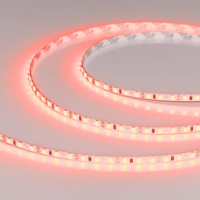 Лента RT-A120-5mm 12V Red (9.6 W/m, IP20, 2835, 5m) (Arlight, 9.6 Вт/м, IP20), артикул 015001(2)