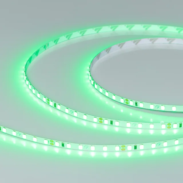 Лента RT-A120-5mm 24V Green (9.6 W/m, IP20, 2835, 5m) (Arlight, узкая), артикул 015663(2)