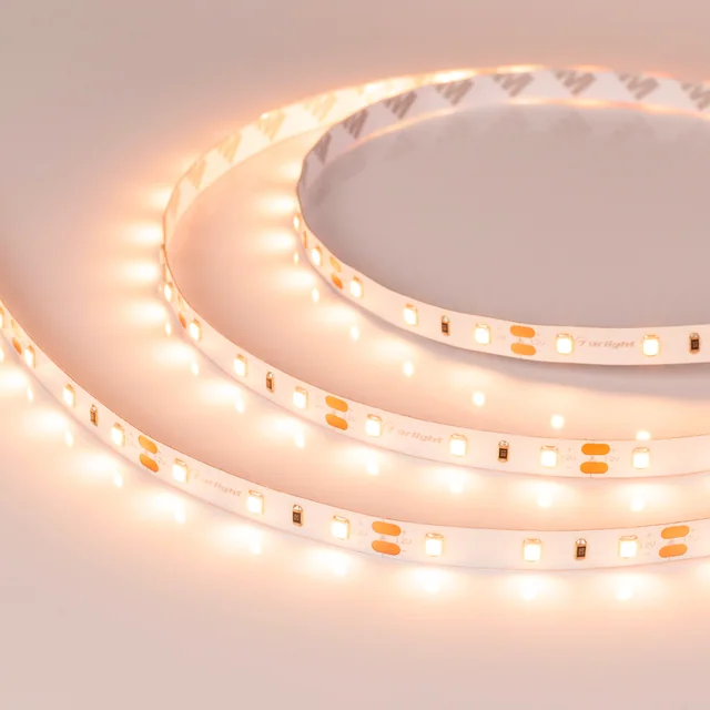 Лента RT-A60-8mm 12V Warm2400 (4.8 W/m, IP20, 2835, 5m) (Arlight, 4.8 Вт/м, IP20), артикул 018088(2)