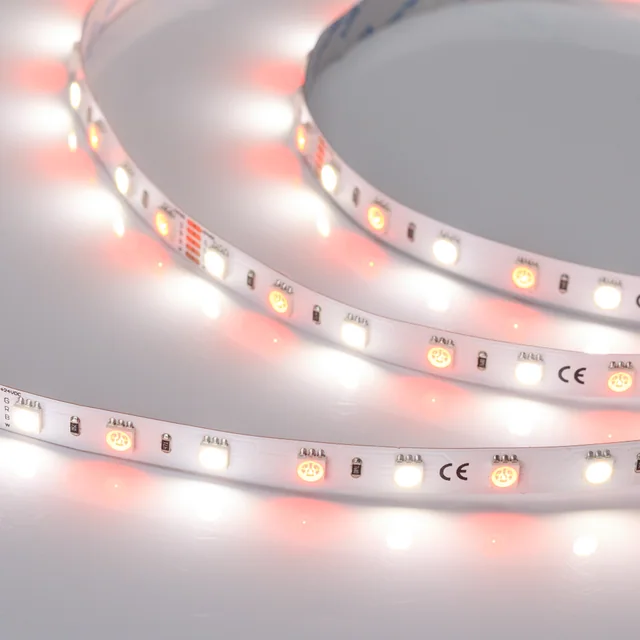 Лента RT-B60-10mm 24V RGBW-Day (14.4 W/m, IP20, 5m) (Arlight, Открытый), артикул 018326(3)