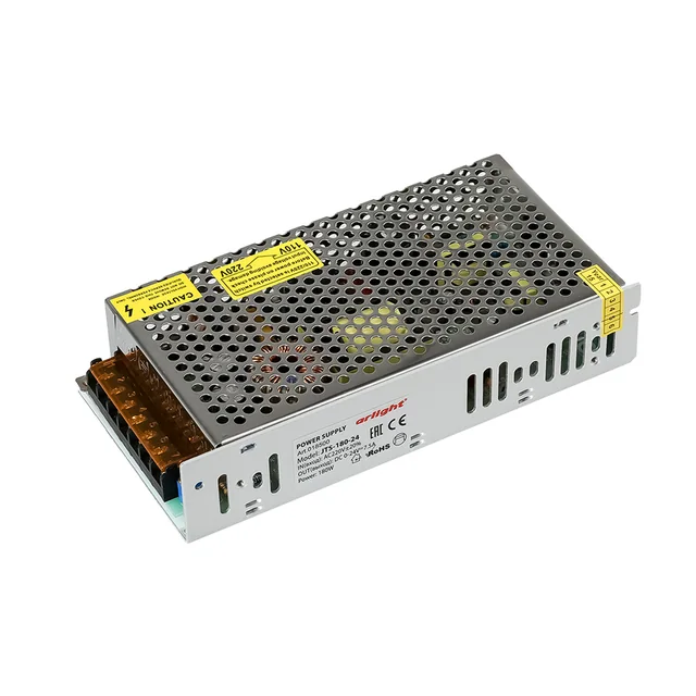Блок питания JTS-180-24 (0-24V, 7.5A, 180W) (Arlight, IP20 Сетка, 2 года), артикул 018500