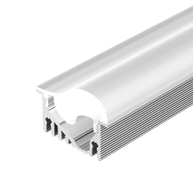 Профиль с экраном ALU-ASYMETRIC-2000 ANOD+FROST LENS (Arlight, Алюминий), артикул 019270