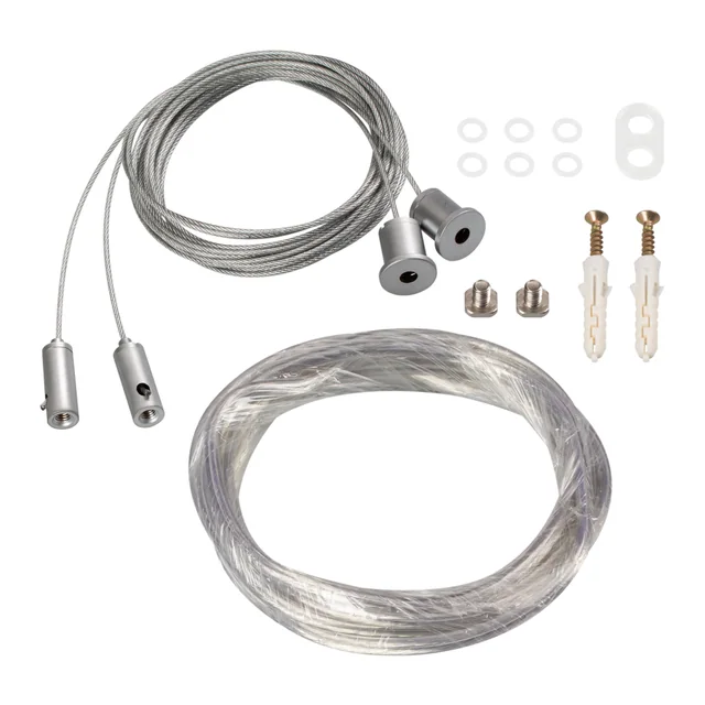 Подвес токопроводящий ARL-2x2m Set SILVER (Pad 9x2mm, 2x18AWG) (Arlight, провод 2x0.75), артикул 019391(1)