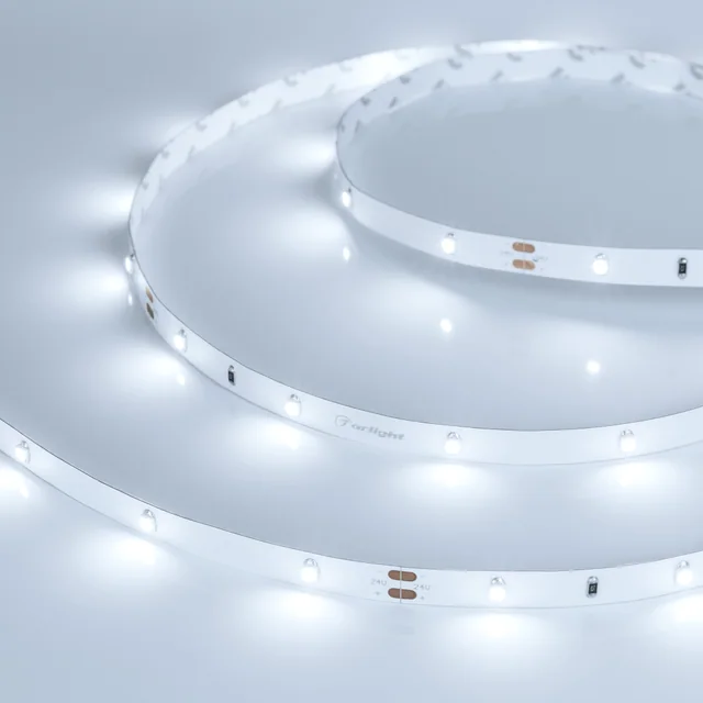 Лента RT 2-5000 24V Cool 8K 0.5x (3528, 150 LED, LUX) (Arlight, 2.9 Вт/м, IP20), артикул 019916