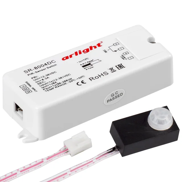 Датчик SR-8004-DC black (12-36V, 96-288W, PIR-Sensor) (Arlight, -), артикул 020866