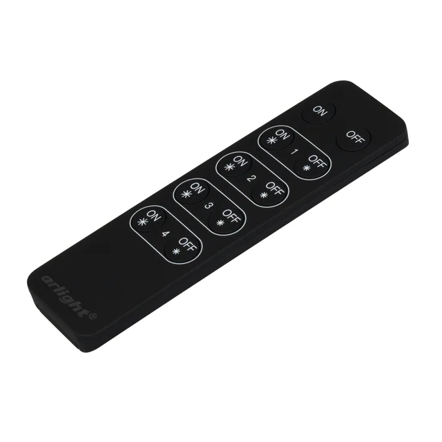 Пульт SR-2833K4 Black (диммер 4 зоны) (Arlight, IP20 Пластик, 3 года), артикул 021057