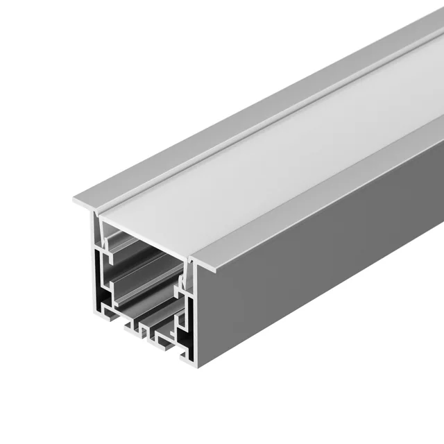 Профиль с экраном S2-LINIA55-F-2500 ANOD+OPAL (Arlight, Алюминий), артикул 021176