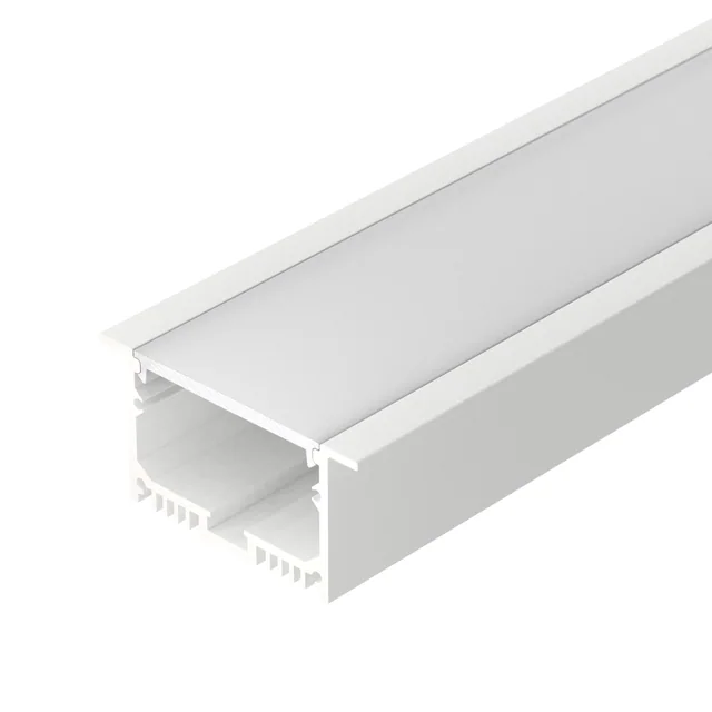 Профиль с экраном SL-LINIA62-F-2500 WHITE+OPAL (Arlight, Алюминий), артикул 021374