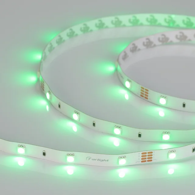 Лента RT-B30-10mm 24V RGB (7.2 W/m, IP20, 5060, 5m) (Arlight, Открытый), артикул 022066(2)