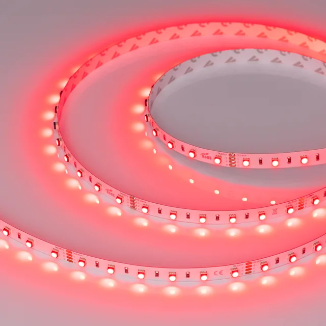 Лента MINI-F60-10mm 24V RGB (14.4 W/m, IP20, 3535, 5m) (Arlight, Открытый), артикул 022718(2)