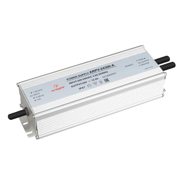 Блок питания ARPV-24300-A (24V, 12.5A, 300W) (Arlight, IP67 Металл, 3 года), артикул 023070(1)