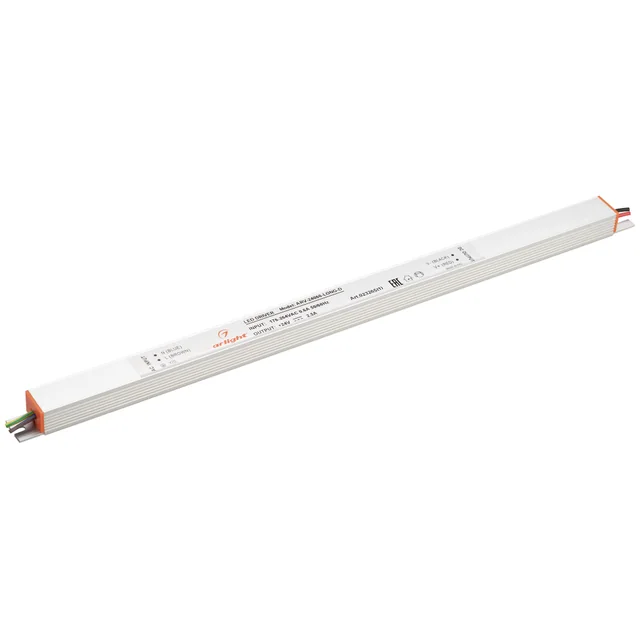 Блок питания ARV-24060-LONG-D (24V, 2.5A, 60W) (Arlight, IP20 Металл, 2 года), артикул 023265(1)