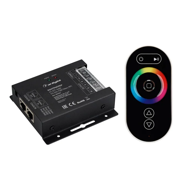 Контроллер VT-S17-4x6A (12-24V, ПДУ Овал, RF) (Arlight, IP20 Металл, 3 года), артикул 023322
