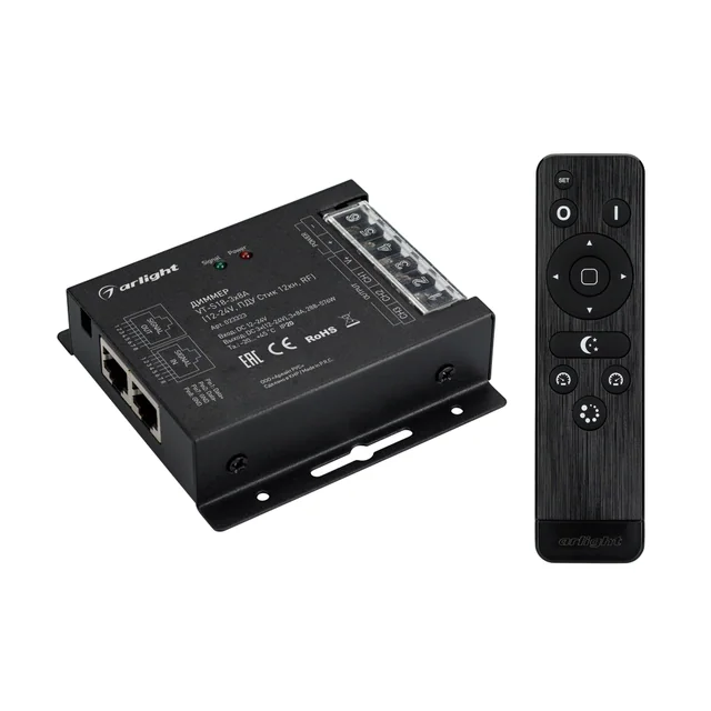 Диммер VT-S18-3x8A (12-24V, ПДУ Стик 12кн, RF) (Arlight, IP40 Металл, 3 года), артикул 023323