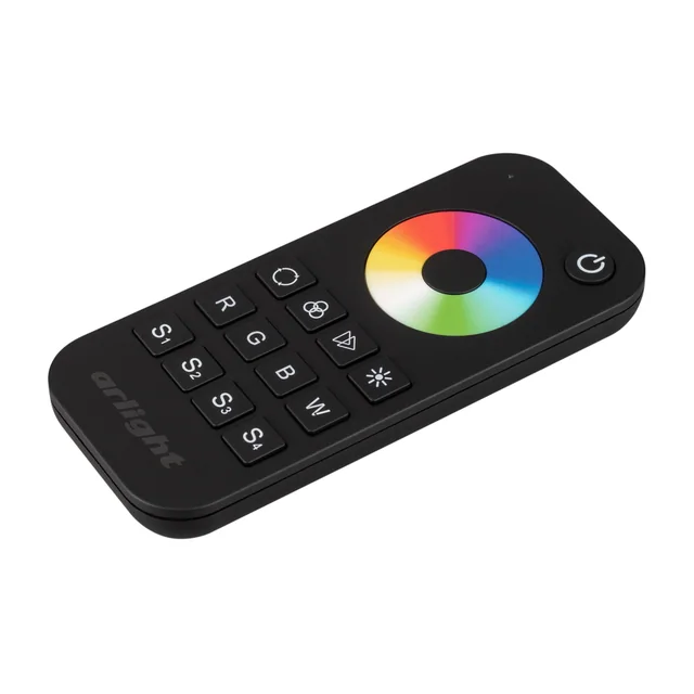 Пульт SMART-R28-RGBW Black (1 зона, 2.4G) (Arlight, IP20 Пластик, 5 лет), артикул 023479