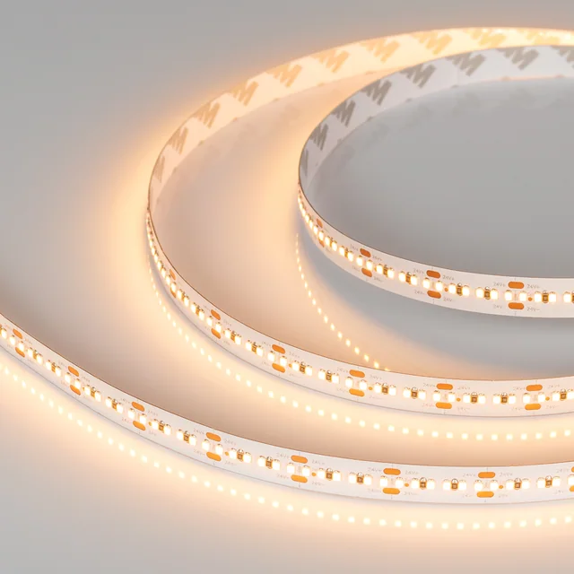 Лента MICROLED-M300-10mm 24V Warm2700 (21.6 W/m, IP20, 2216, 5m) (Arlight, 21.6 Вт/м, IP20), артикул 023591(2)