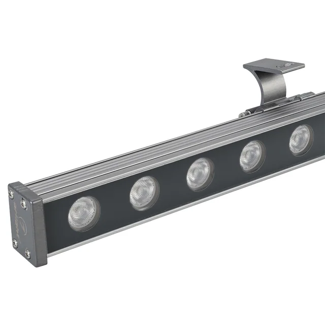 Светодиодный прожектор AR-LINE-1000M-24W-24V RGB (Grey, 30 deg, DMX512) (Arlight, Закрытый), артикул 023624
