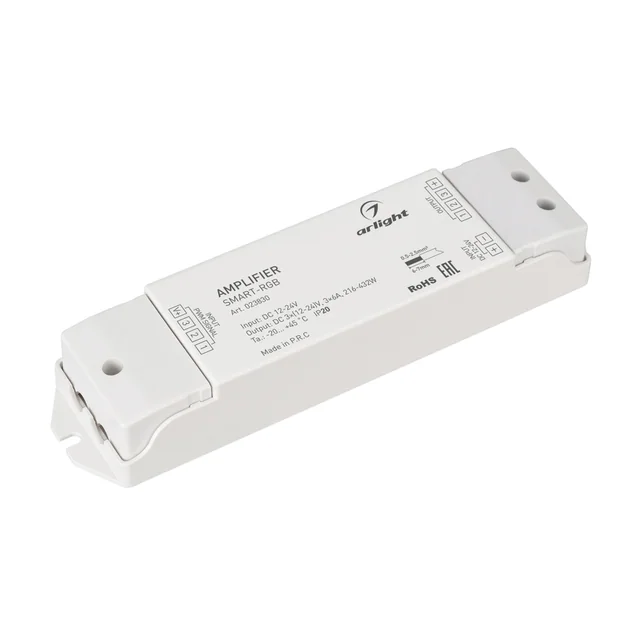 Усилитель SMART-RGB (12-24V, 3x6A) (Arlight, IP20 Пластик, 5 лет), артикул 023830