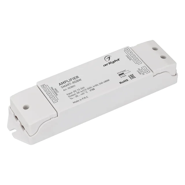 Усилитель SMART-RGBW (12-24V, 4x5A) (Arlight, IP20 Пластик, 5 лет), артикул 023831