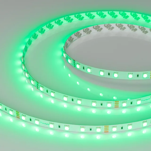 Лента RT-B60-10mm 24V RGB (14.4 W/m, IP20, 5060, 50m) (Arlight, Открытый), артикул 024586(2)