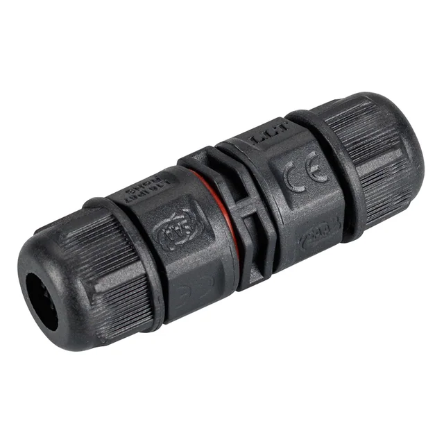 Коннектор прямой NEO-CON-I-2pin-BK (3-7mm, IP67) (Arlight, IP67 Пластик, 3 года), артикул 024936