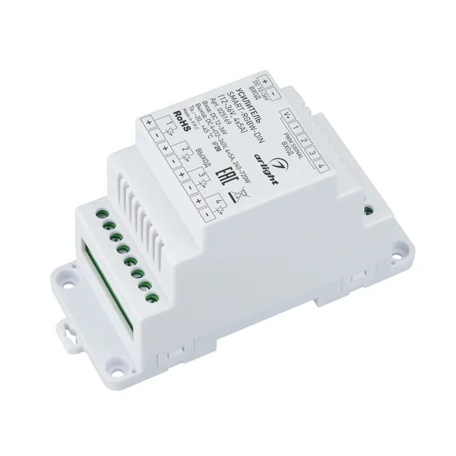Усилитель SMART-RGBW-DIN (12-36V, 4x5A) (Arlight, IP20 Пластик, 5 лет), артикул 025169