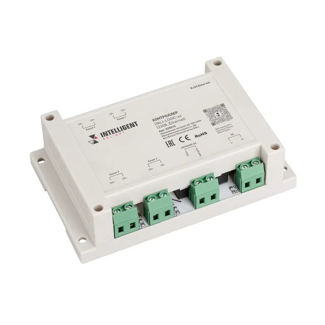 INTELLIGENT ARLIGHT Контроллер DALI-LOGIC-x4 (230B, Ethernet) (IARL, IP20 Пластик, 2 года), артикул 025512