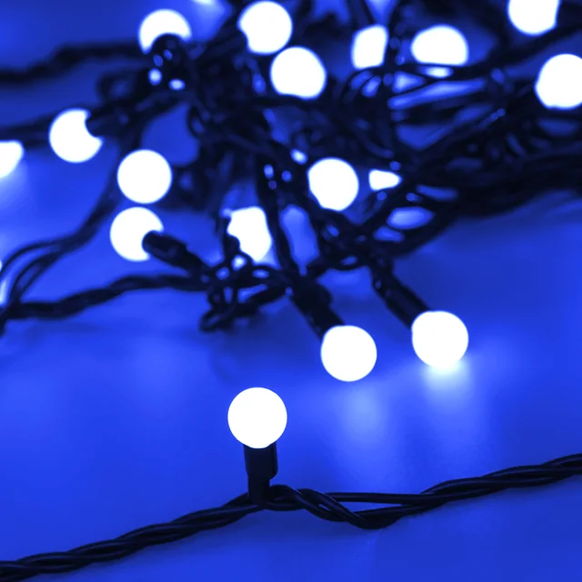 Светодиодная гирлянда ARD-BALL-CLASSIC-D13-20000-BLACK-200LED BLUE (230V, 14W) (Ardecoled, IP65), артикул 025576