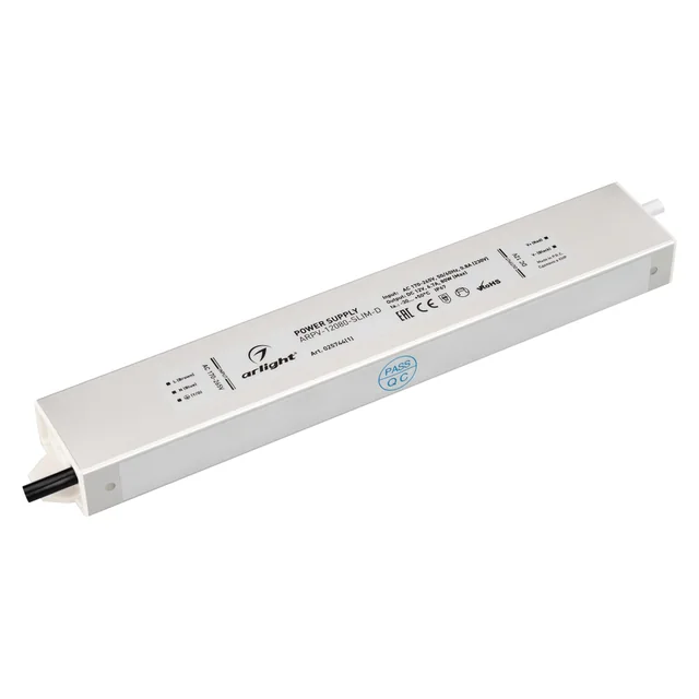 Блок питания ARPV-12080-SLIM-D (12V, 6.7A, 80W) (Arlight, IP67 Металл, 3 года), артикул 025744(1)
