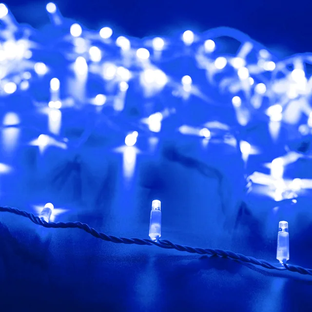 Светодиодная гирлянда ARD-STRING-CLASSIC-10000-CLEAR-100LED-FLASH BLUE (230V, 7W) (Ardecoled, IP65, 1 год), артикул 025788