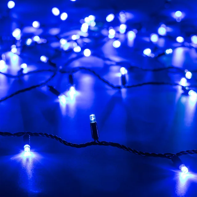 Светодиодная гирлянда ARD-STRING-CLASSIC-10000-BLACK-100LED-FLASH BLUE (230V, 7W) (Ardecoled, IP65, 1 год), артикул 025803