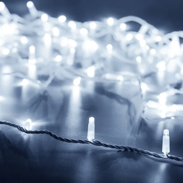 Светодиодная гирлянда ARD-STRING-CLASSIC-10000-WHITE-100LED-FLASH WHITE (230V, 7W) (Ardecoled, IP65, 1 год), артикул 025812