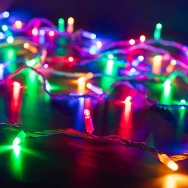Светодиодная гирлянда ARD-STRING-CLASSIC-10000-WHITE-100LED-LIVE RGB (230V, 7W) (Ardecoled, IP65, 1 год), артикул 025823