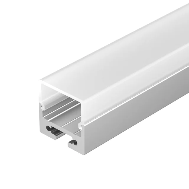 Профиль с экраном SL-LINE-2011M-2500 ANOD+OPAL SQUARE (Arlight, Алюминий), артикул 025870