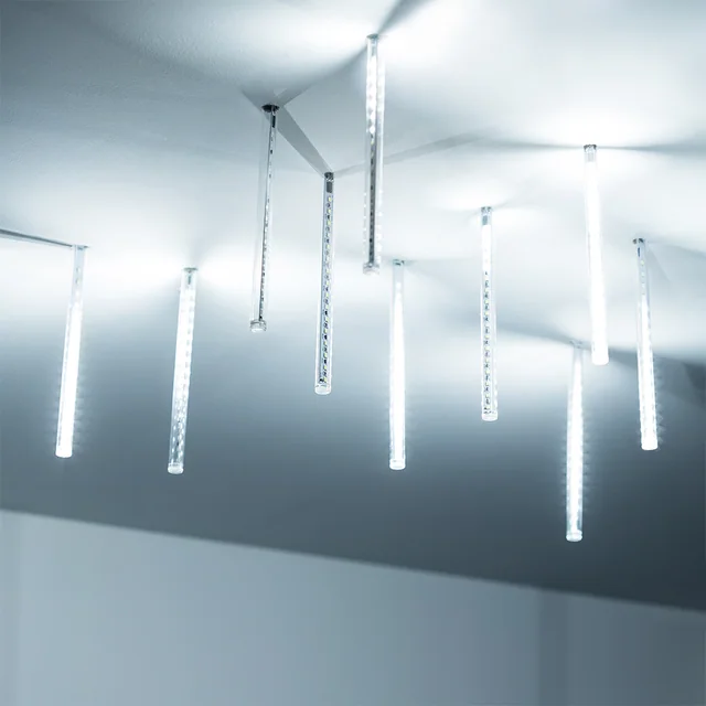 Светодиодная гирлянда ARD-ICEFALL-CLASSIC-D12-200-10PCS-CLEAR-32LED-LIVE WHITE (230V, 10.5W) (Ardecoled, IP65), артикул 026043