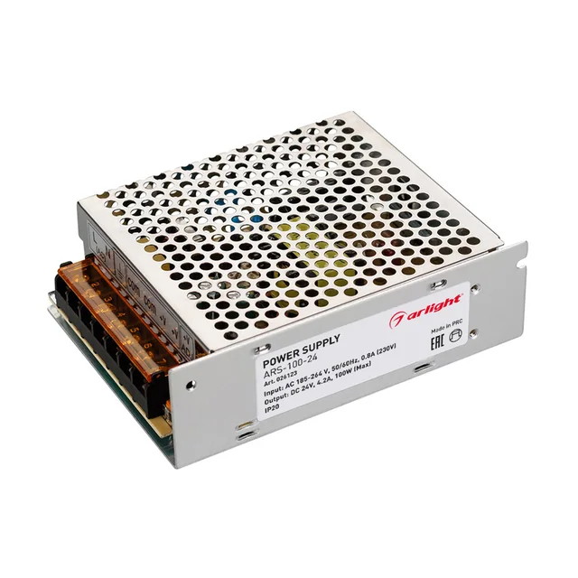 Блок питания ARS-100-24 (24V, 4.2A, 100W) (Arlight, IP20 Сетка, 2 года), артикул 026123