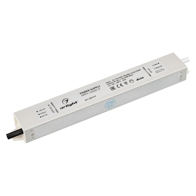 Блок питания ARPV-24040-D (24V, 1.7A, 40W) (Arlight, IP67 Металл, 3 года), артикул 026177