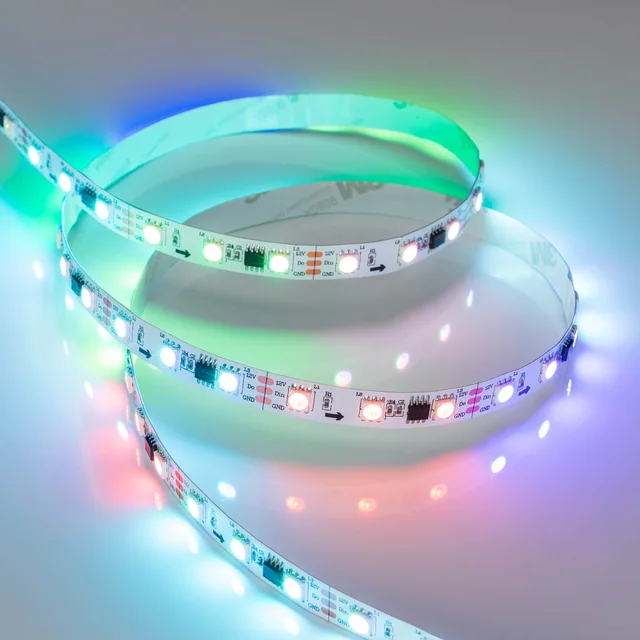 Лента SPI-B60-10mm 12V RGB-PX3 (14.4 W/m, IP20, 5060, 5m) (Arlight, Открытый, IP20), артикул 026367(2)
