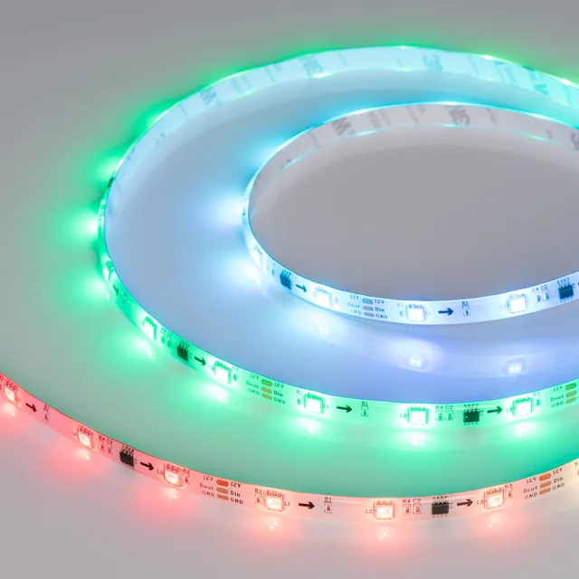 Лента герметичная SPI-SE-B30-10mm 12V RGB-PX3 (7.2W/m, IP65, 5060, 5m) (Arlight, бегущий огонь), артикул 026369(2)