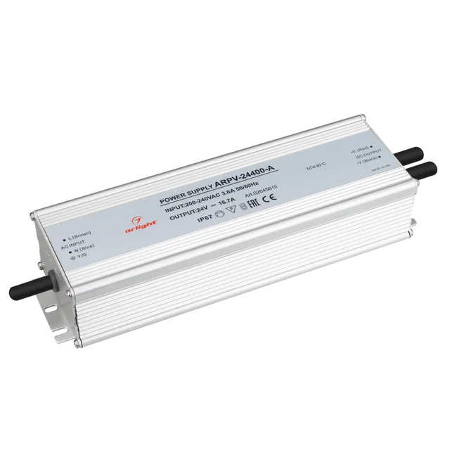 Блок питания ARPV-24400-A (24V, 16.7A, 400W) (Arlight, IP67 Металл, 3 года), артикул 026456(1)