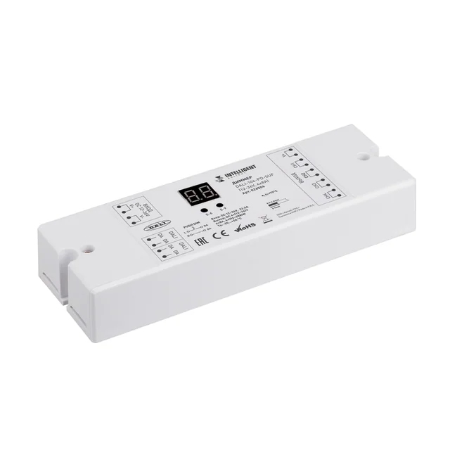 INTELLIGENT ARLIGHT Диммер DALI-104-PD-SUF (12-36V, 4х8А) (IARL, IP20 Пластик, 3 года), артикул 026504