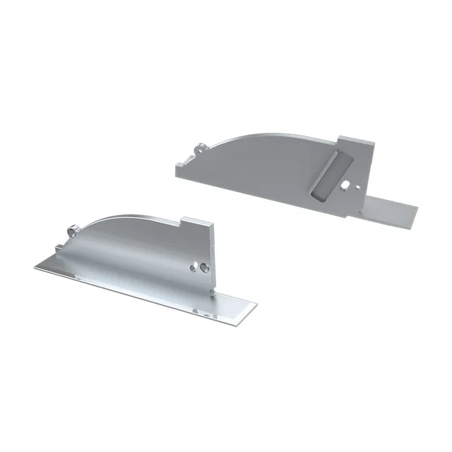 Заглушка для ALM-ARC-SIDE серая левая с отверстием (Arlight, Алюминий), артикул 026791