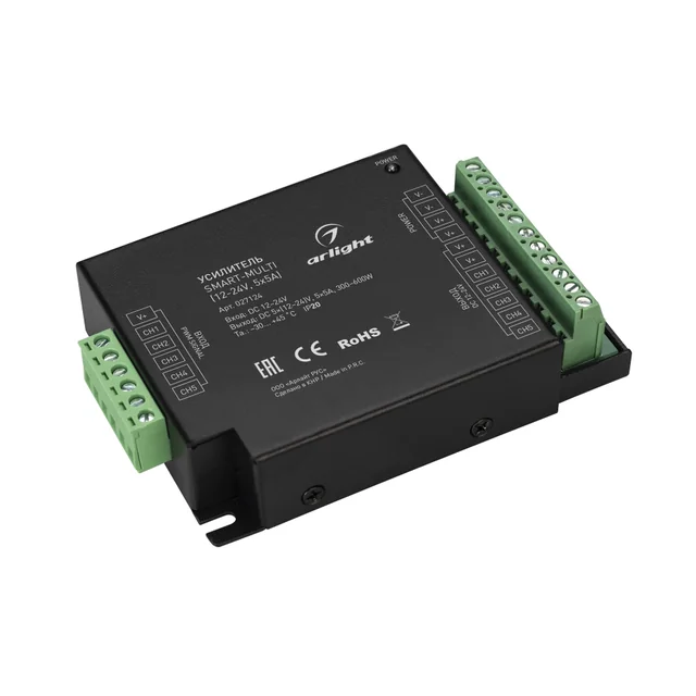 Усилитель SMART-MULTI (12-24V, 5x5A) (Arlight, IP20 Металл, 5 лет), артикул 027124